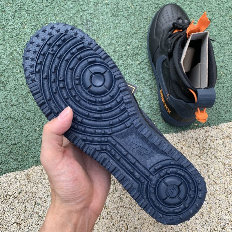 Nike Air Force 1 WTR GORE TEX Black Orange CQ7211 001 Sneakers men women