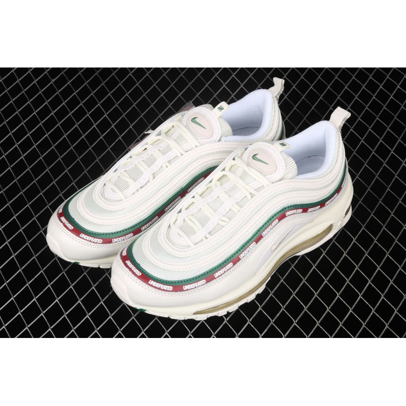 Undefeated x Nike Air Max 97 White and Green AJ1986 100 Sneakers Men Women