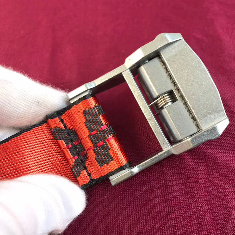 Off-White Waist Belt in Red With Silver Buckle