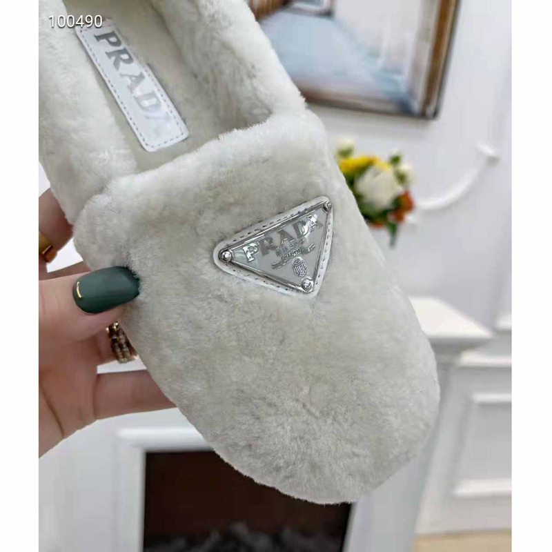 Pra*a logo terry loafers