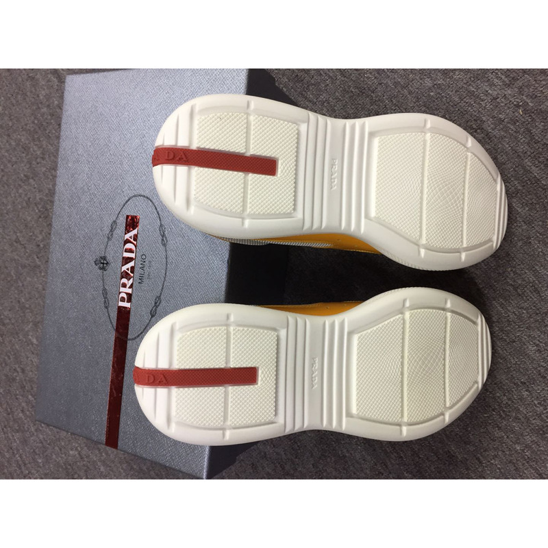 Pra*a americas cup patent leather and nylon sneakers