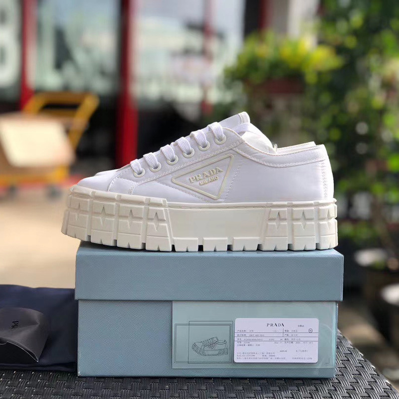 Pra*a triangular logo plaque sneakers