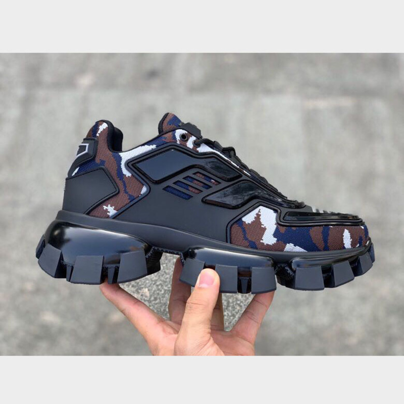 Pra*a camo rubber-knit sneakers multicolor