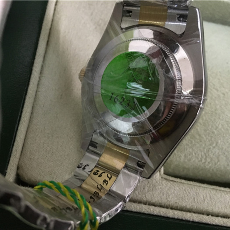 high quality rolex two color gold datejust coral Di*m*nd dial wristwatch ref 179173