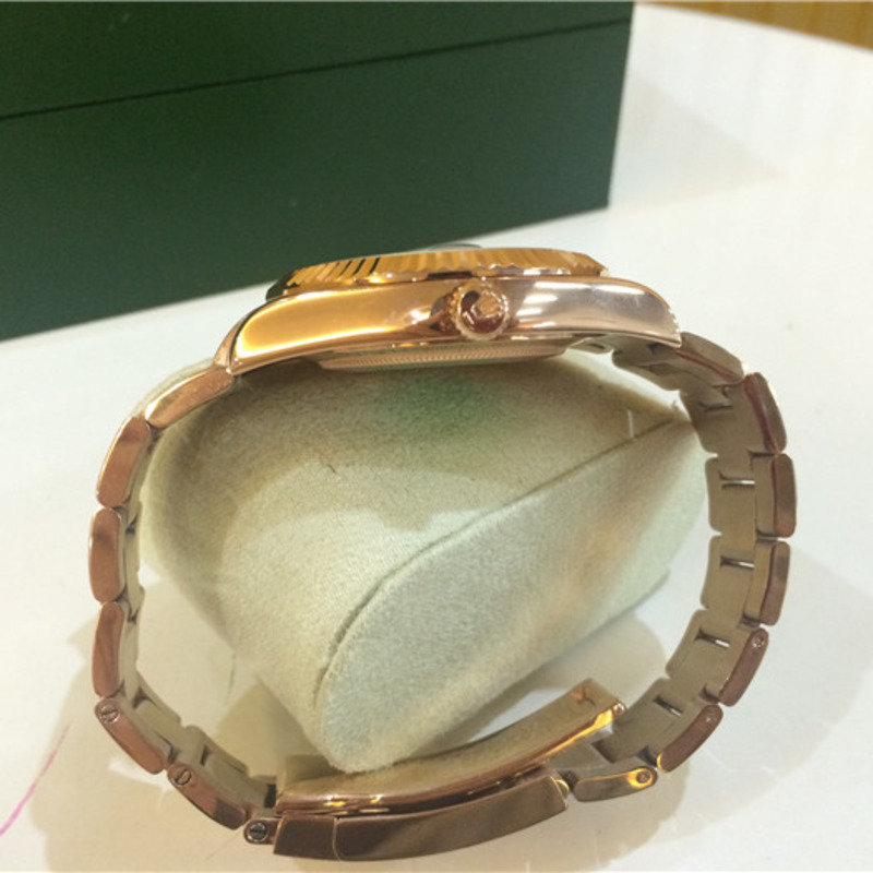 high quality rolex gold datejust Di*m*nd black dial swiss watch