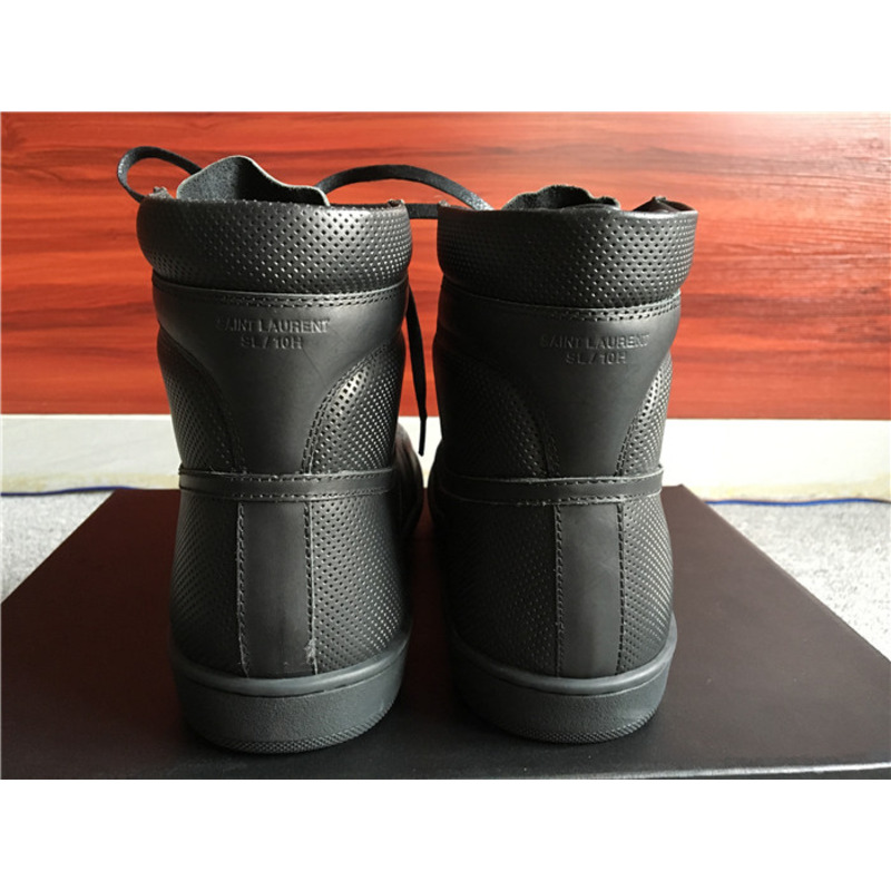 Limited Version Black Leather High-Top Sneakers?