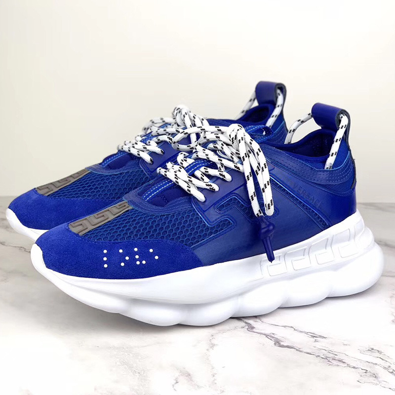 Versace Chain Reaction Sneakers in Blue